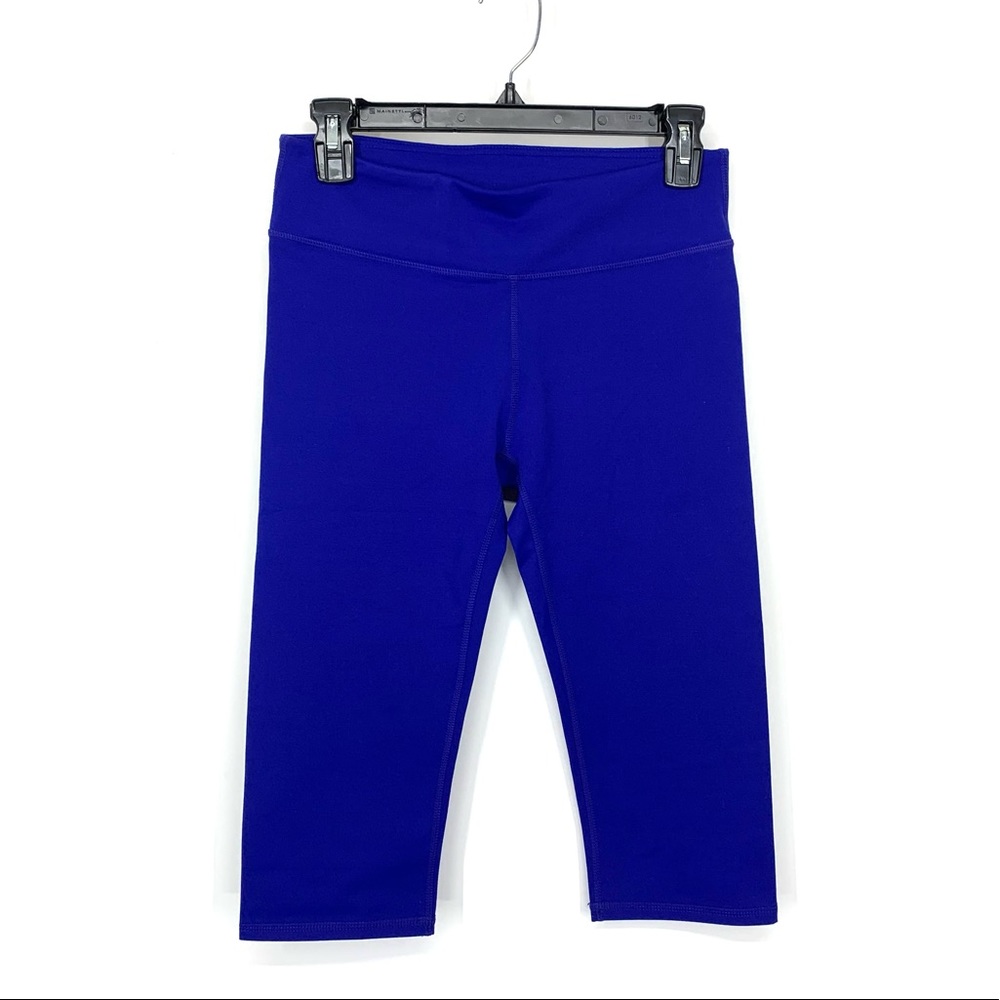 Fabletics Solid Cobalt Blue Capri Cropped Athleti… - image 2